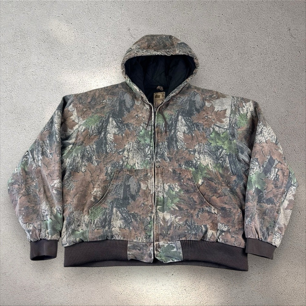 Bear‎ River Camo Duck Canvas Jacket Mens 2XL Lined Workwear Hunting Coat
